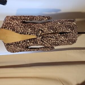 CAbi over jacket large multi color mauve